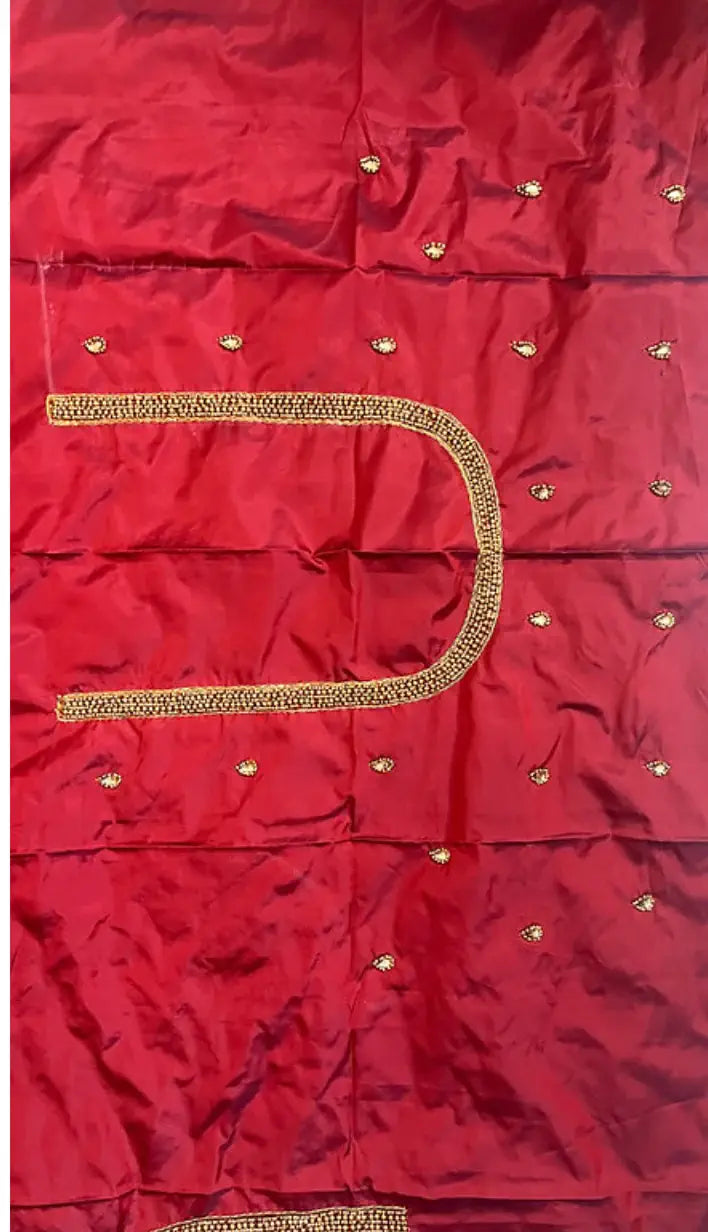 Red Rose Aari Blusenmaterial