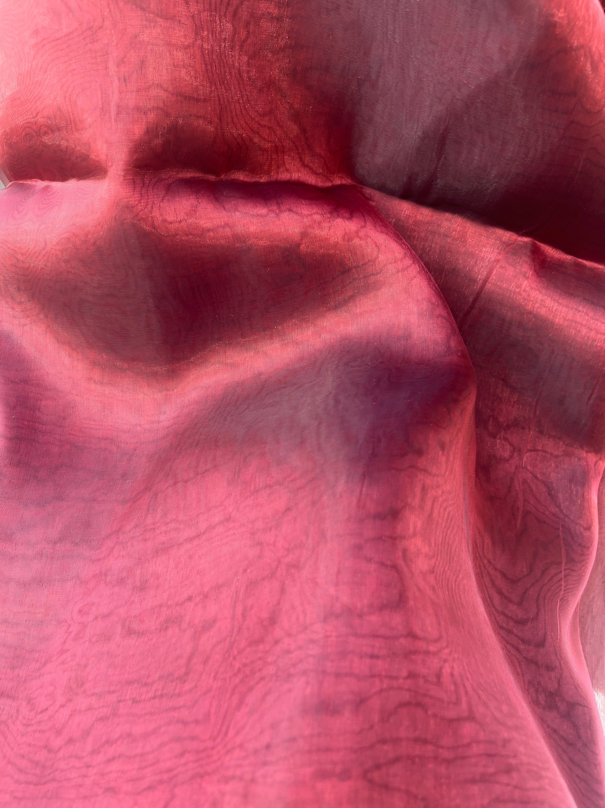 Inspiration images showing potential designs for blouses made from Blood Red saree material