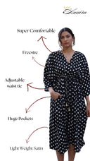 Free Size Dress with Pockets : Luna Polka