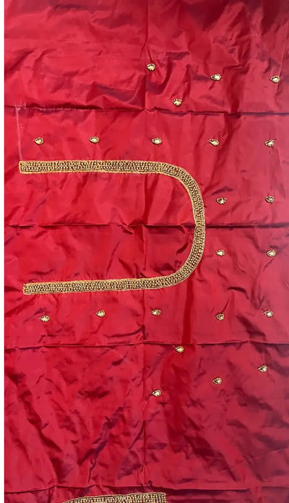 Red Rose Aari Blusenmaterial 
