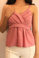 Pleasted top pink