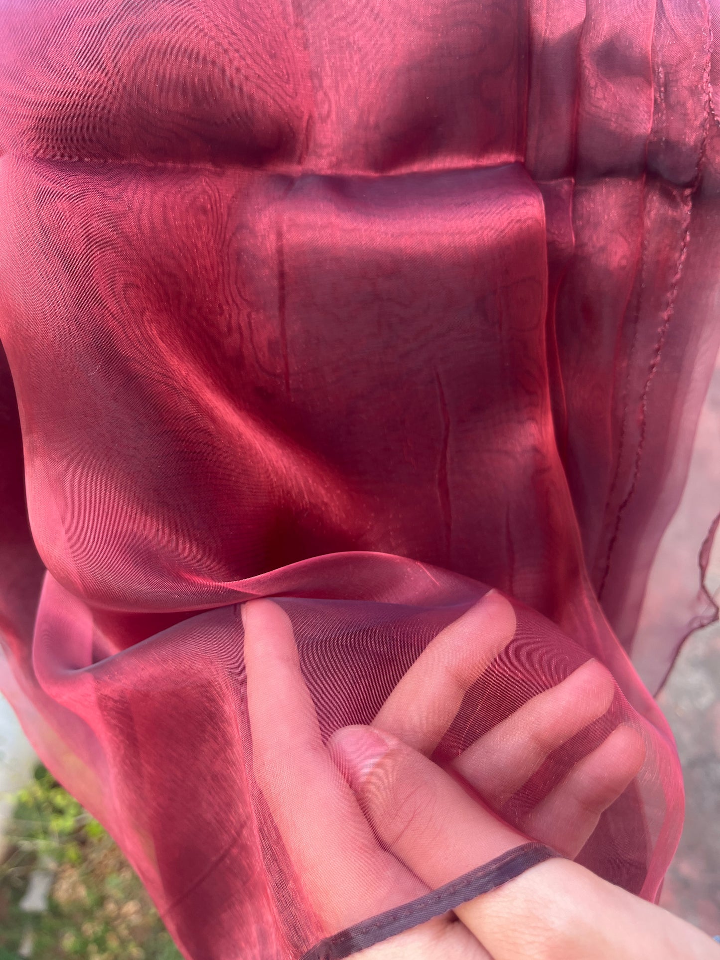 Blood Red saree blouse material showcasing rich color and texture, ideal for pairing with our stunning sarees