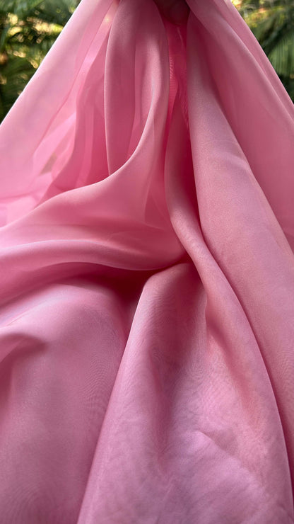 Sari en organza rose clair : Blush Blush