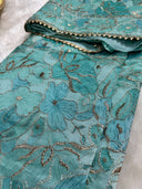 Fully Worked Unique Organza Unstitched Suit