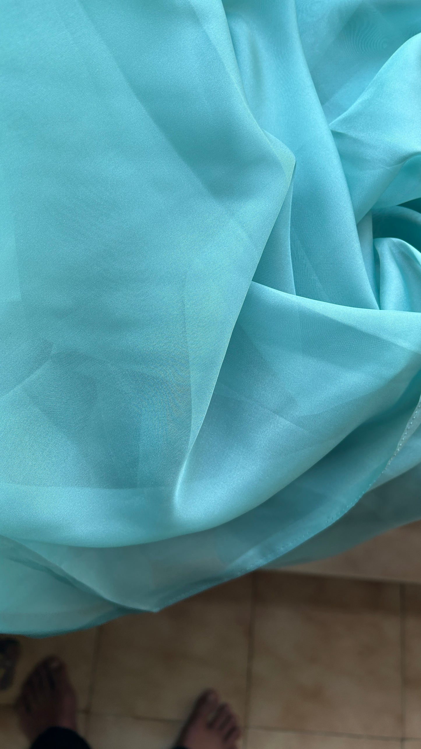 Sky Blue -  Organza Saree