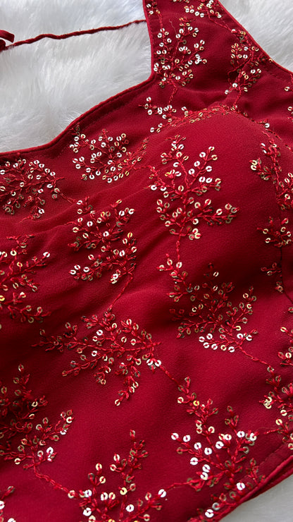 Maroon Party Blouse - Label Anaira