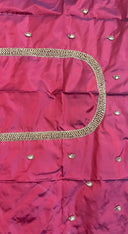 Ruby Radiance Aari Elegance Blouse Neckline view