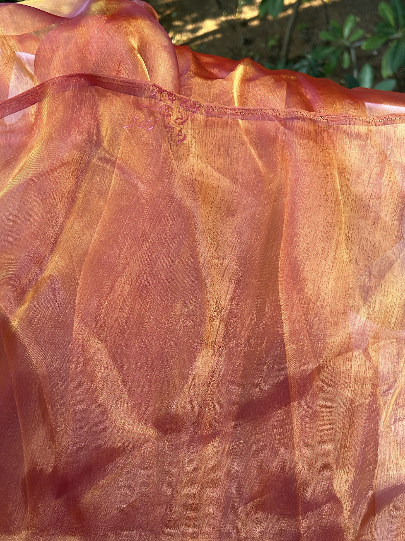 Quality Reject - Queen Bee : Honey Organza Saree