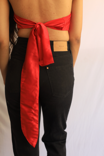 Reversible Satin Silk Cowl Neck - Label Anaira