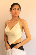 Reversible Satin Silk Cowl Neck - Label Anaira