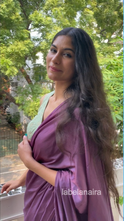 Shades of Purple : Reversible Saree - Label Anaira