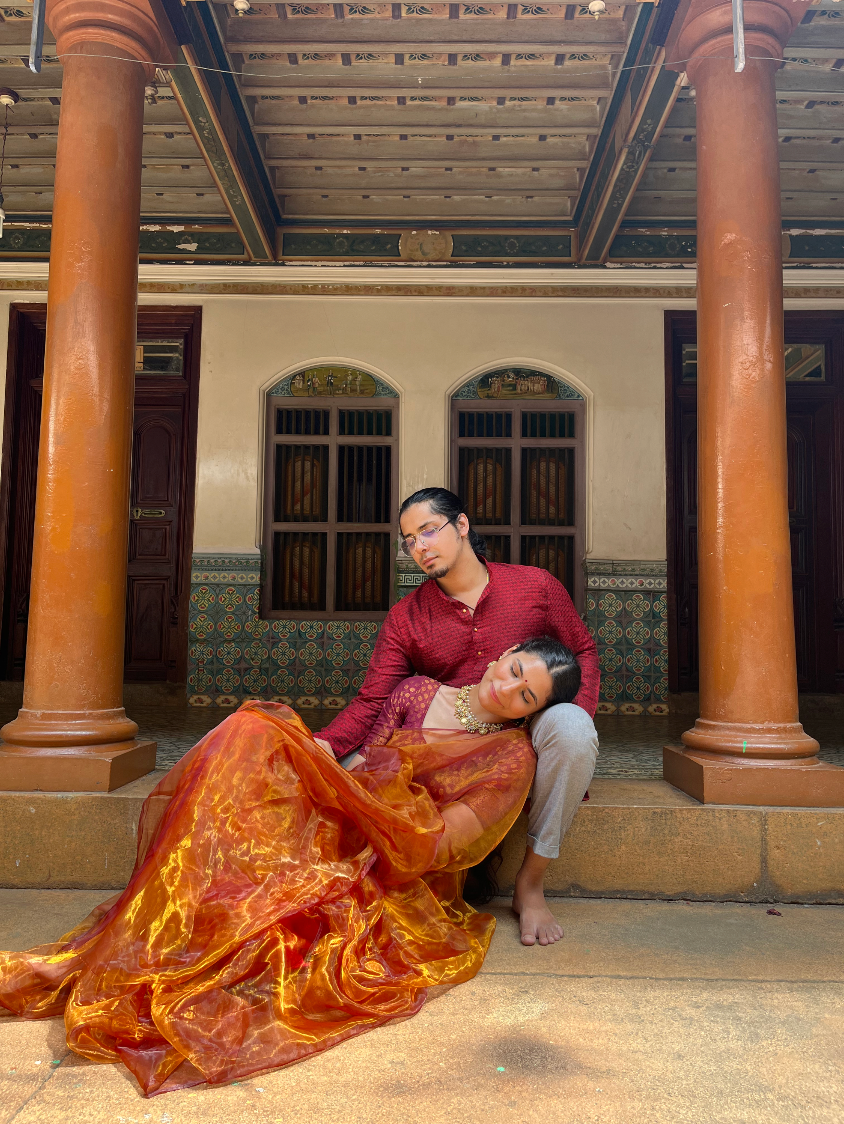 Queen Bee : Honey Organza Saree