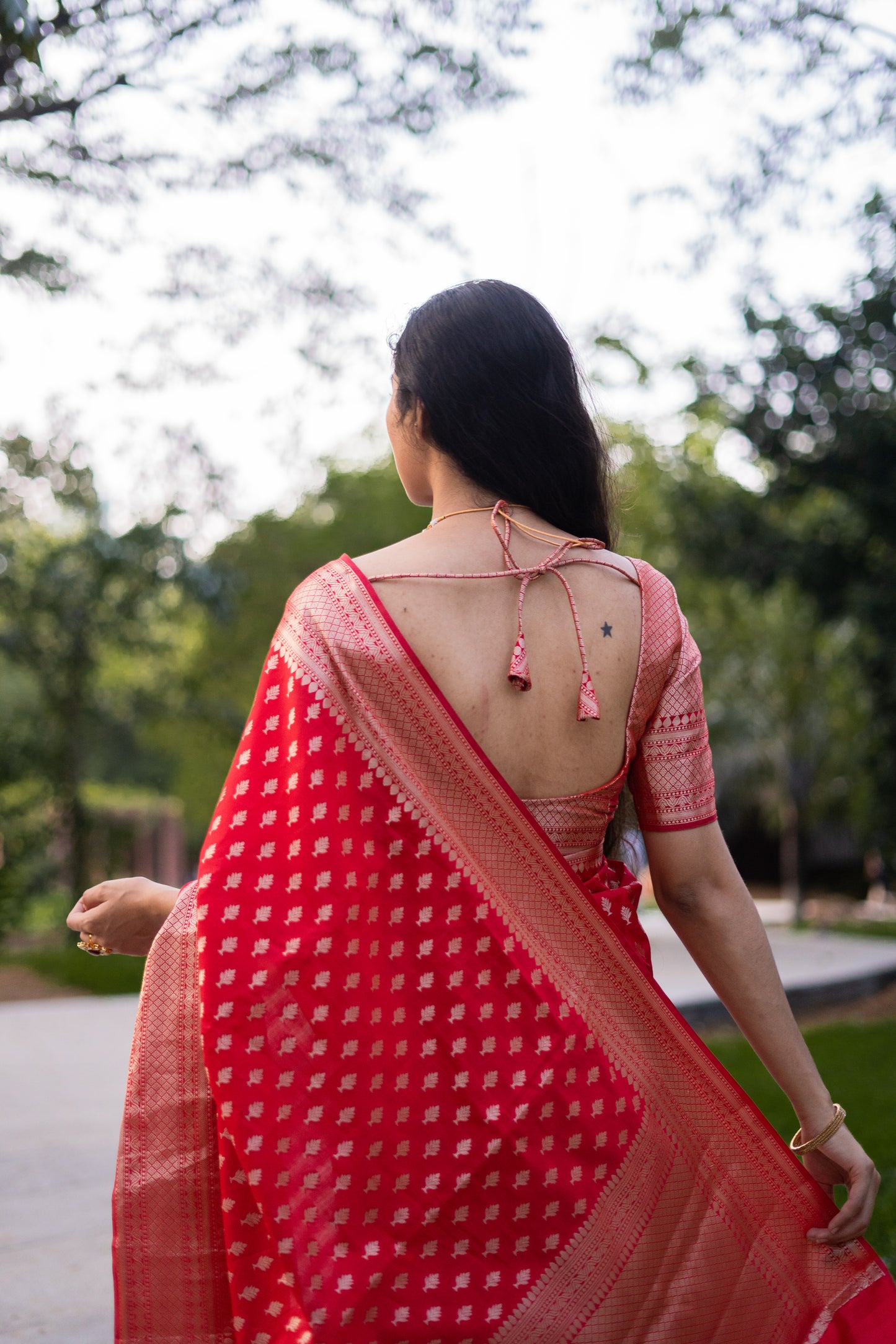 Classic Red Banarasi Saree