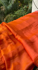 Sunset Reversible Saree Fabric close up
