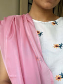 Light Pink Organza Saree : Blushy Blush